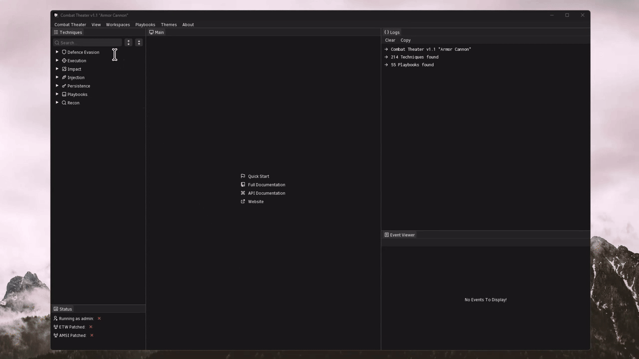 Combat Theater module stomping technique configuration