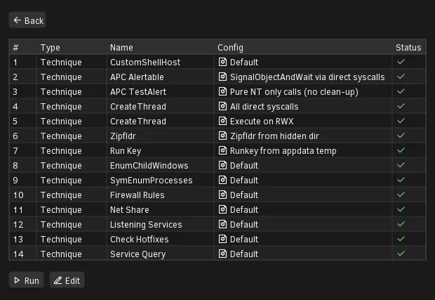 Playbook automation system for chaining malware technique emulation