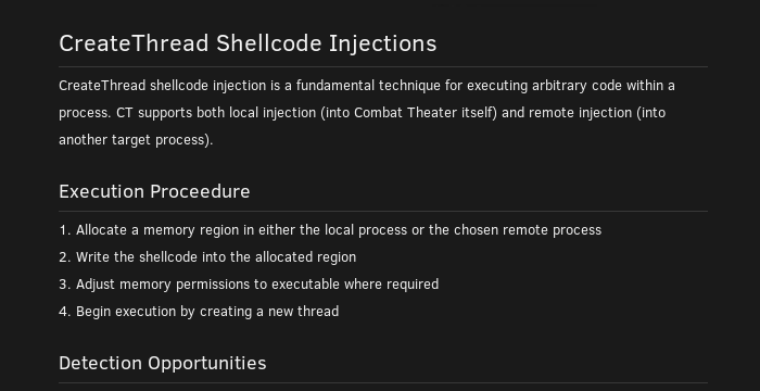 Blue team detection validation workflow in Combat Theater